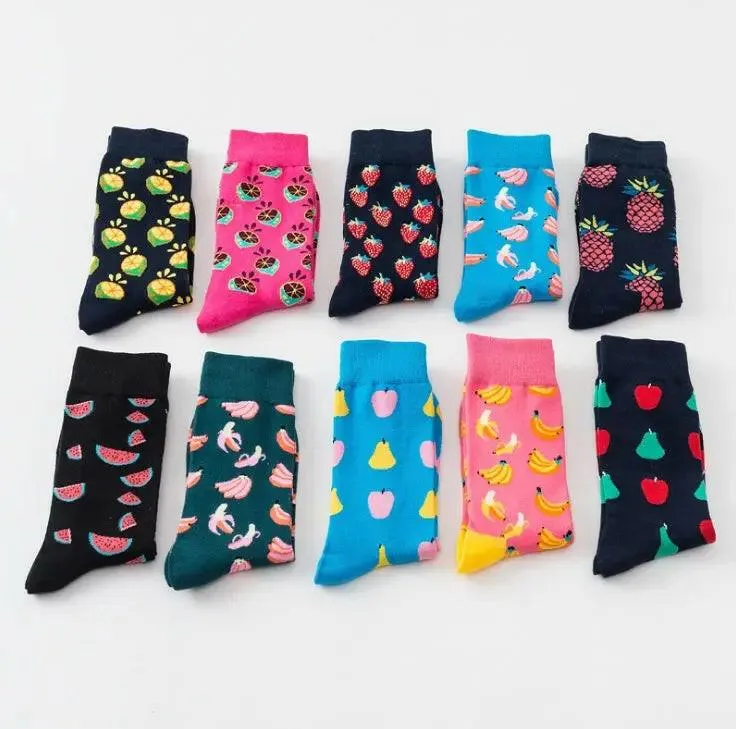 New Happy Fruit Socks Men and Women