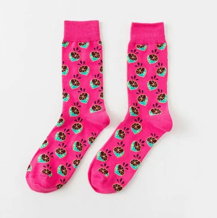 New Happy Fruit Socks Men and Women