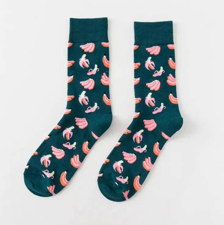 New Happy Fruit Socks Men and Women