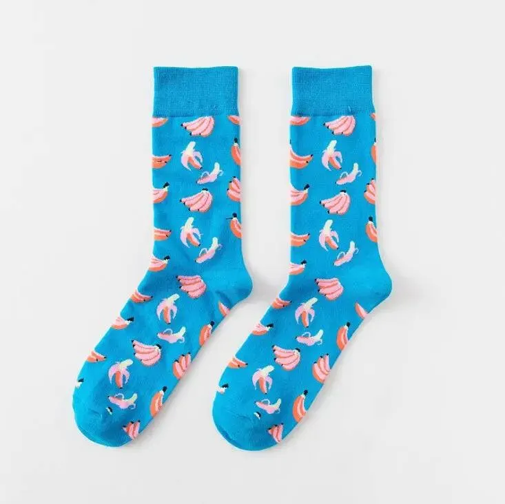 New Happy Fruit Socks Men and Women