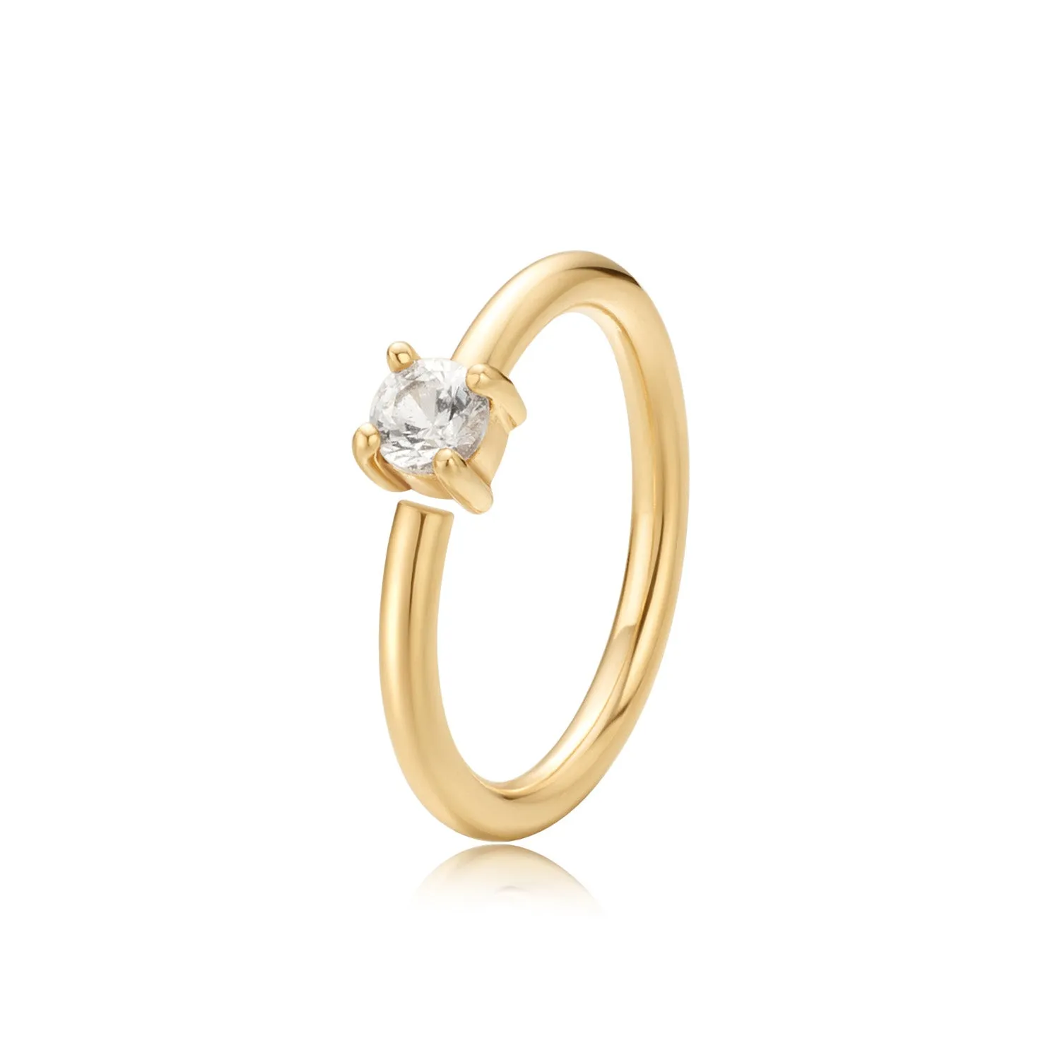 NOLITA | Seam Ring with White Sapphire