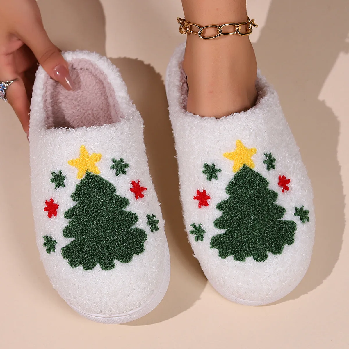 Owlkay Plush Warm  Soft Slippers