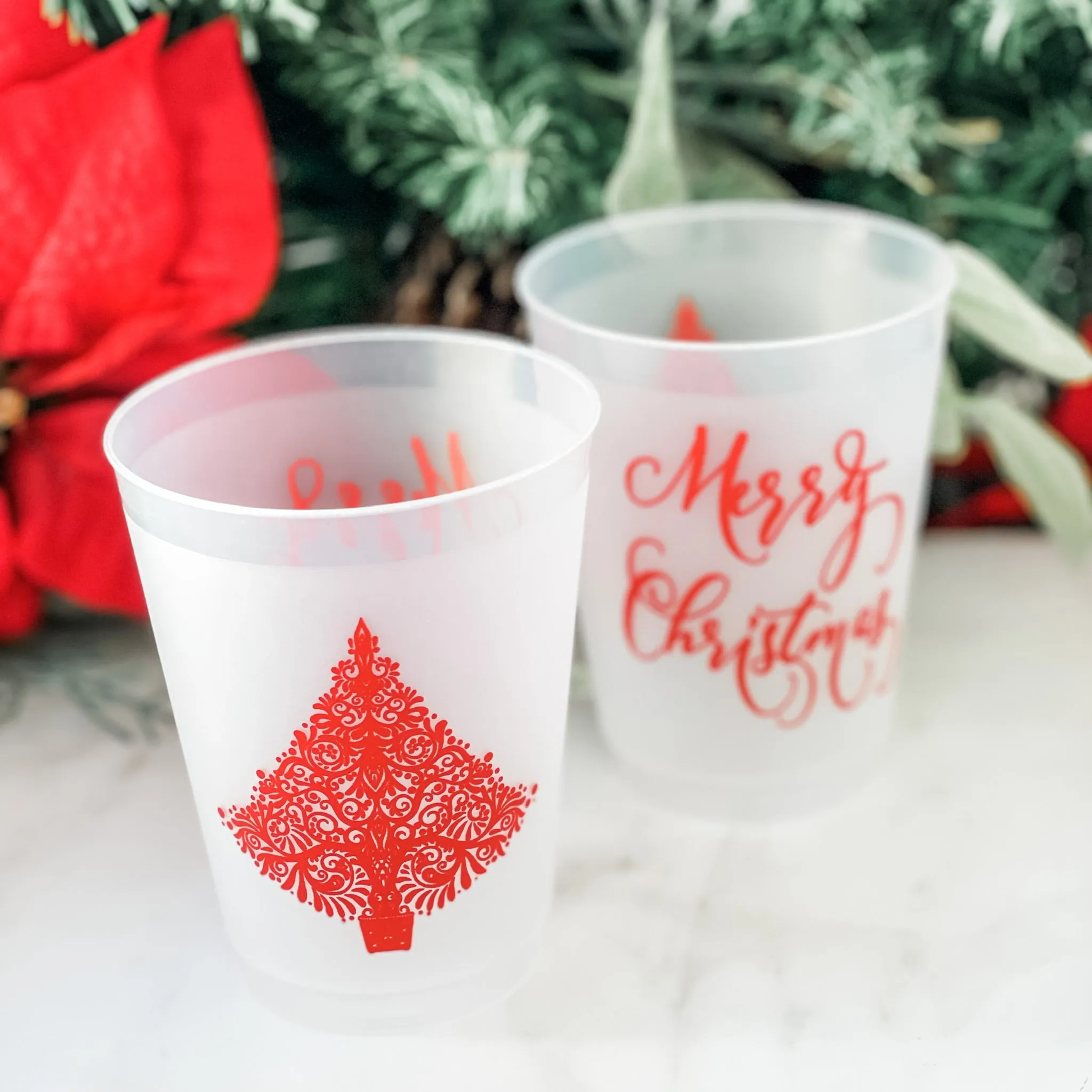 Personalized Merry Christmas Shatterproof Cups