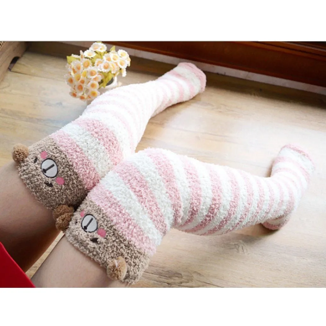 Pink Bear Thigh Highs