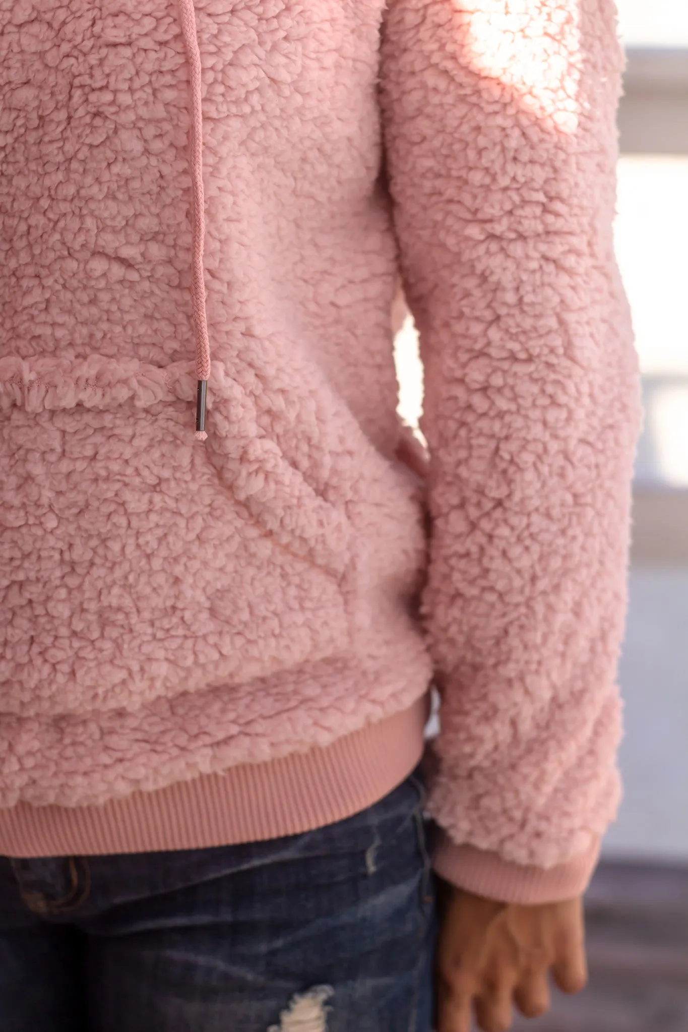 Pink Fuzzy Pullover Sweater