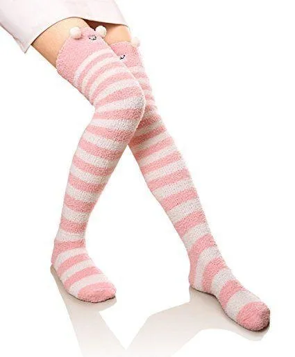 Pink Monkey Thigh Highs