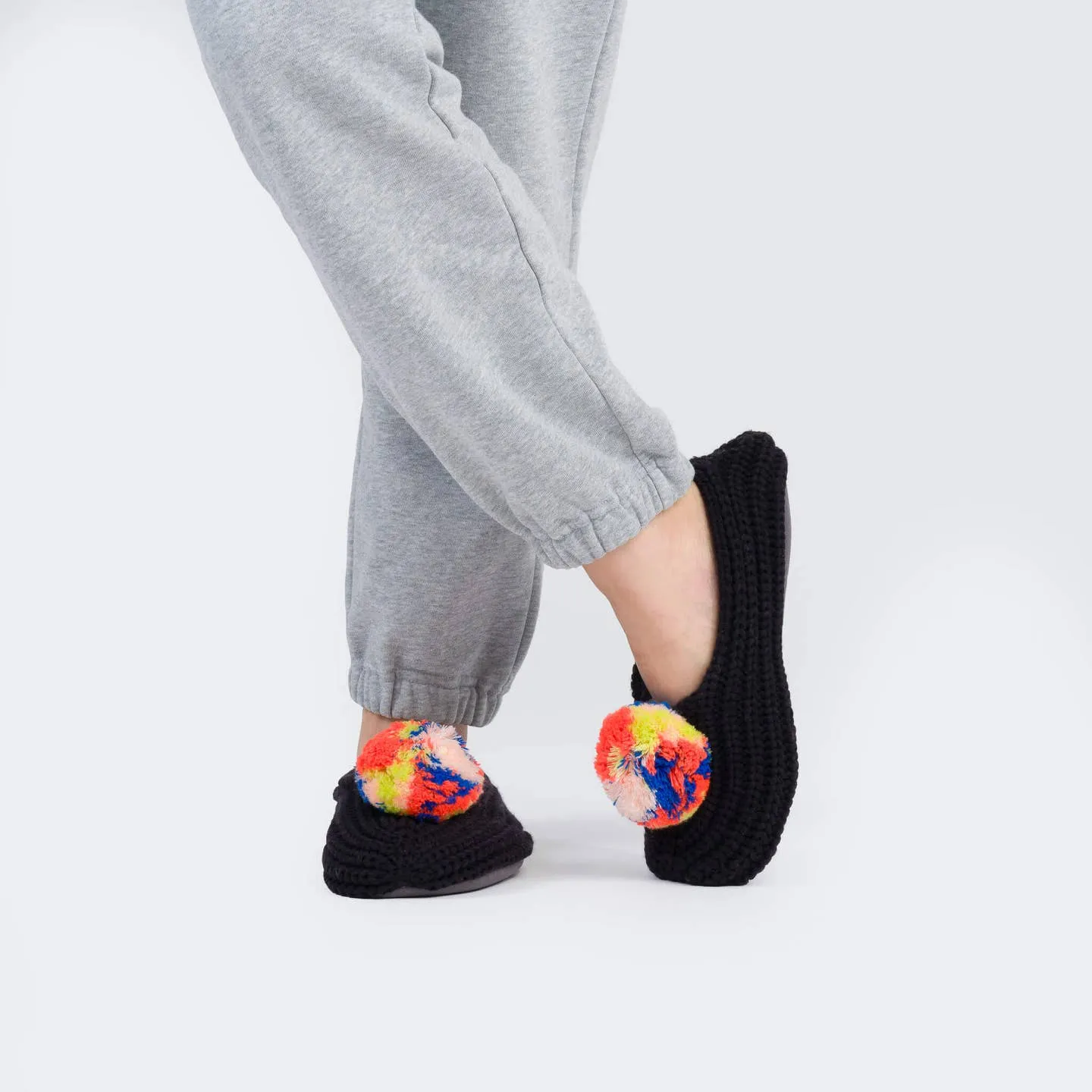 Pom Knit Slippers