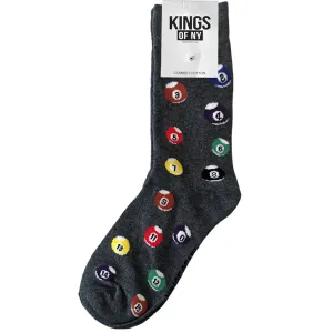 Pool Table Billiard Balls Casual Black Cotton Socks