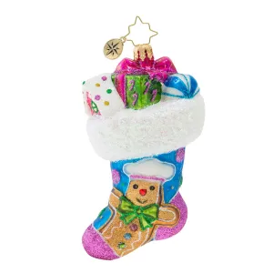 Radko Something Sweet Stocking Ornament,  1019885, Christopher Radko