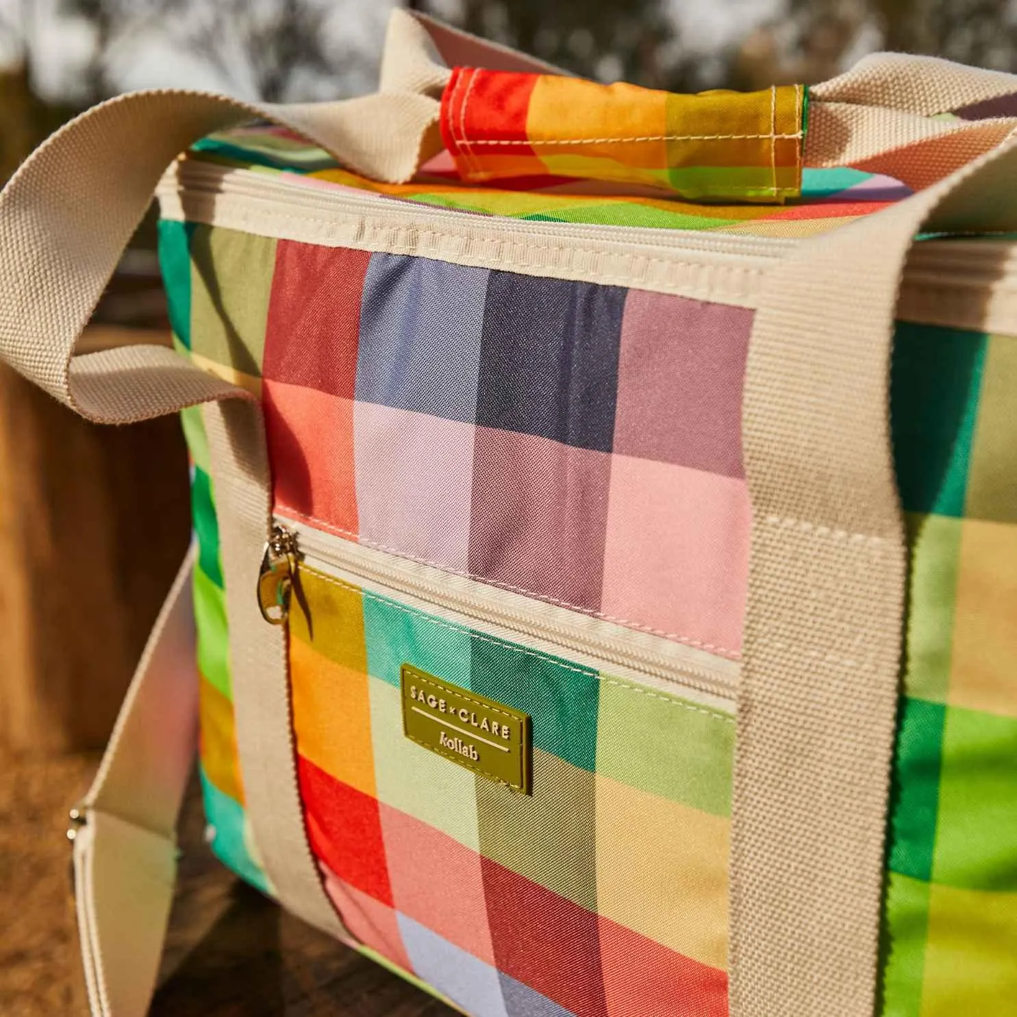 Sage x Clare & Kollab Aida Holiday Picnic Bag