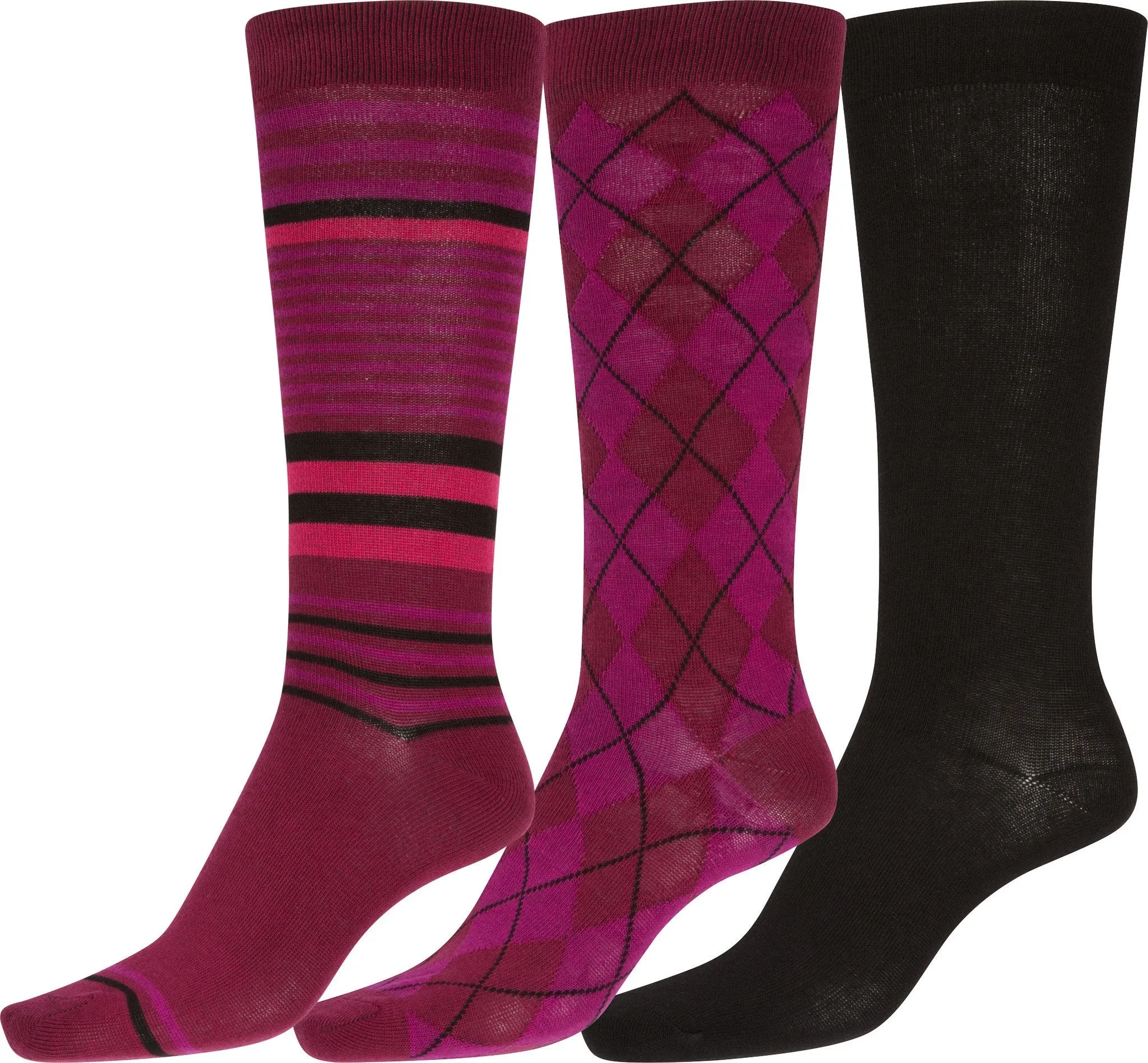 Sakkas Bina Womens Cute Colorful Design Knee High Socks Assorted 3-packs