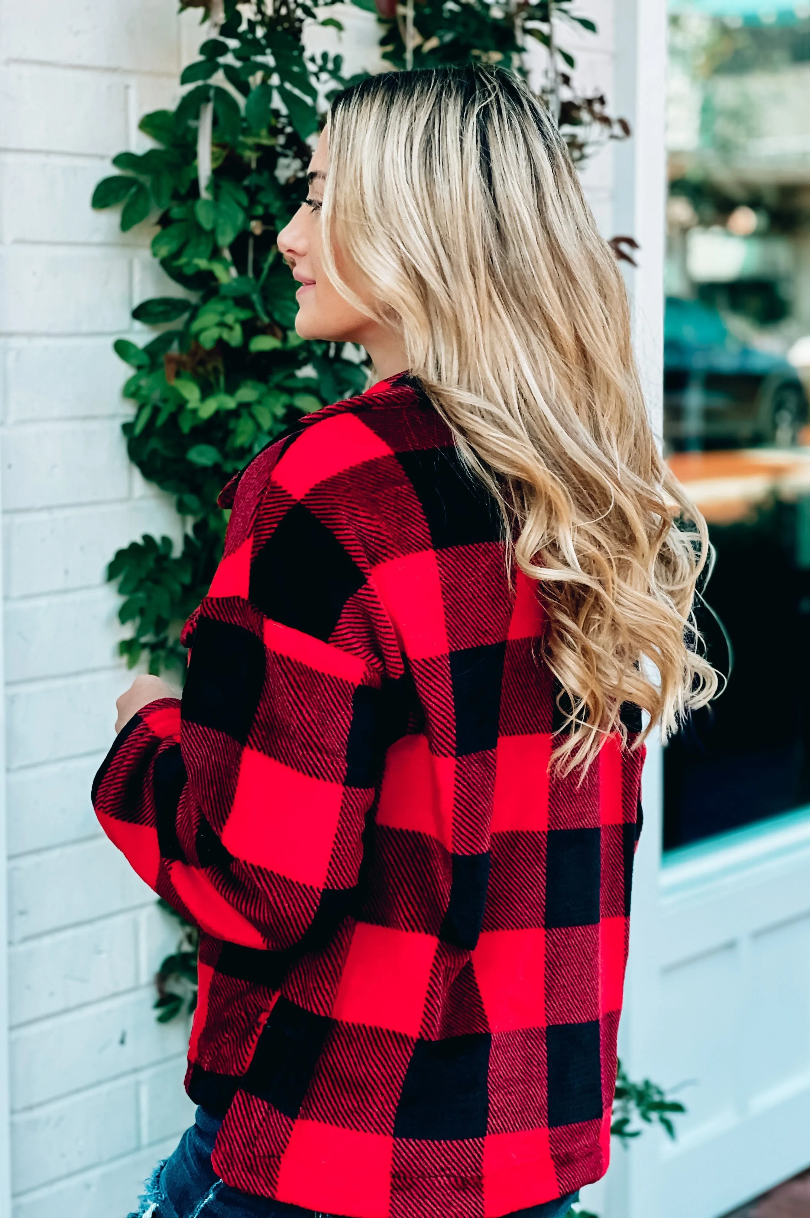 Short Buffalo Plaid Jacket