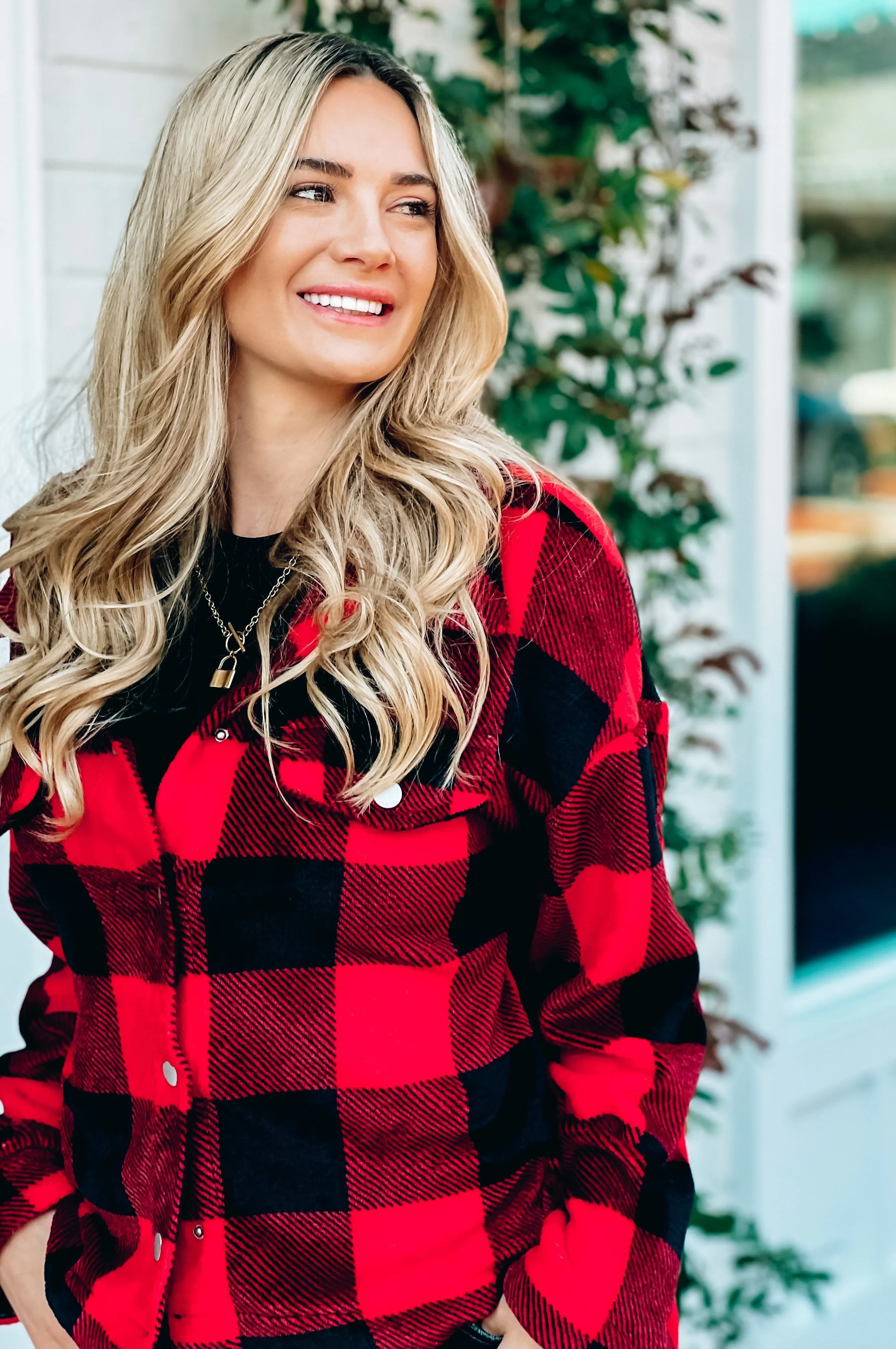 Short Buffalo Plaid Jacket