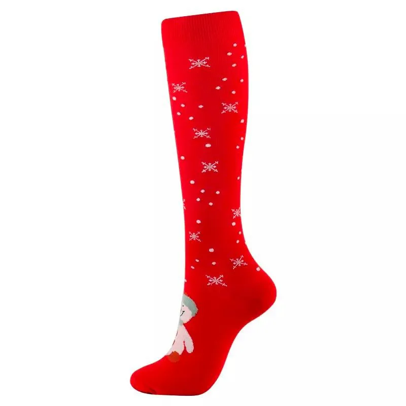 Snowman Snowflake Knee High Socks