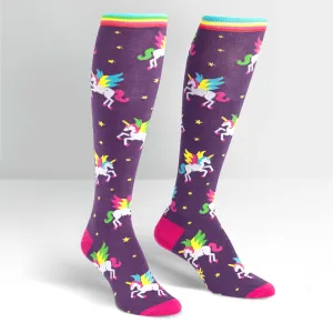 Sock It To Me Women's Funky Knee High Socks - Winging It