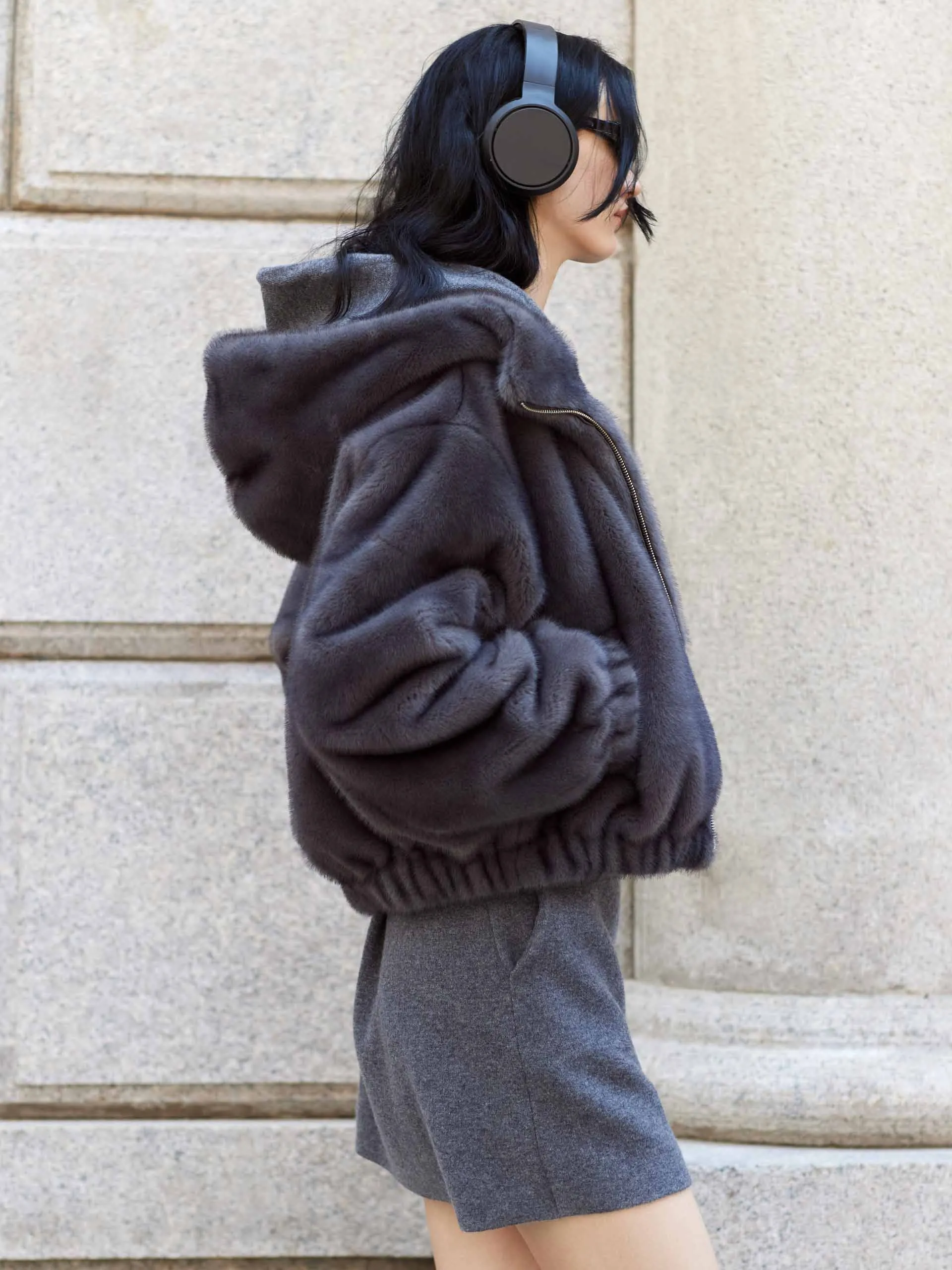 Soft Hood Fuzzy Coat