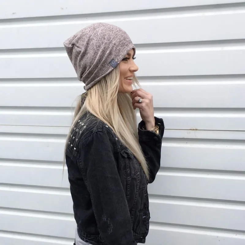 Speckled Rose | Cozy Sweater Knit Beanie