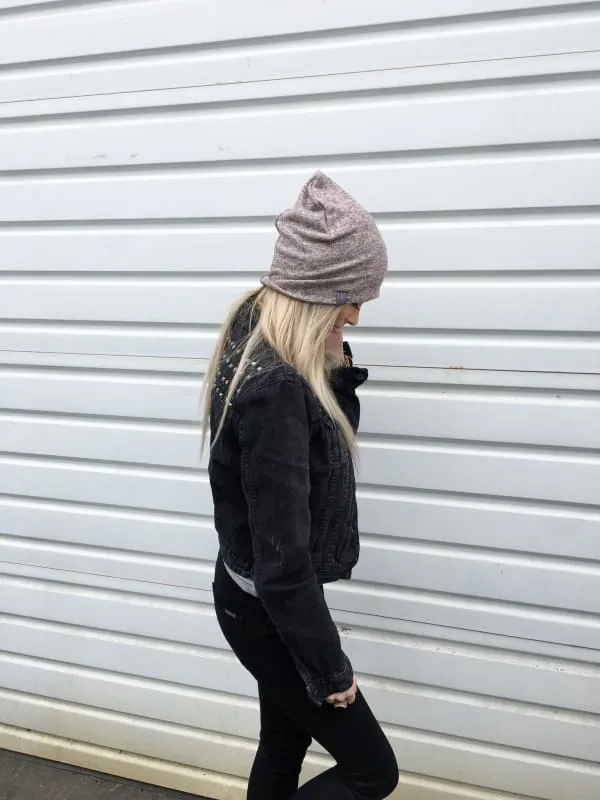 Speckled Rose | Cozy Sweater Knit Beanie