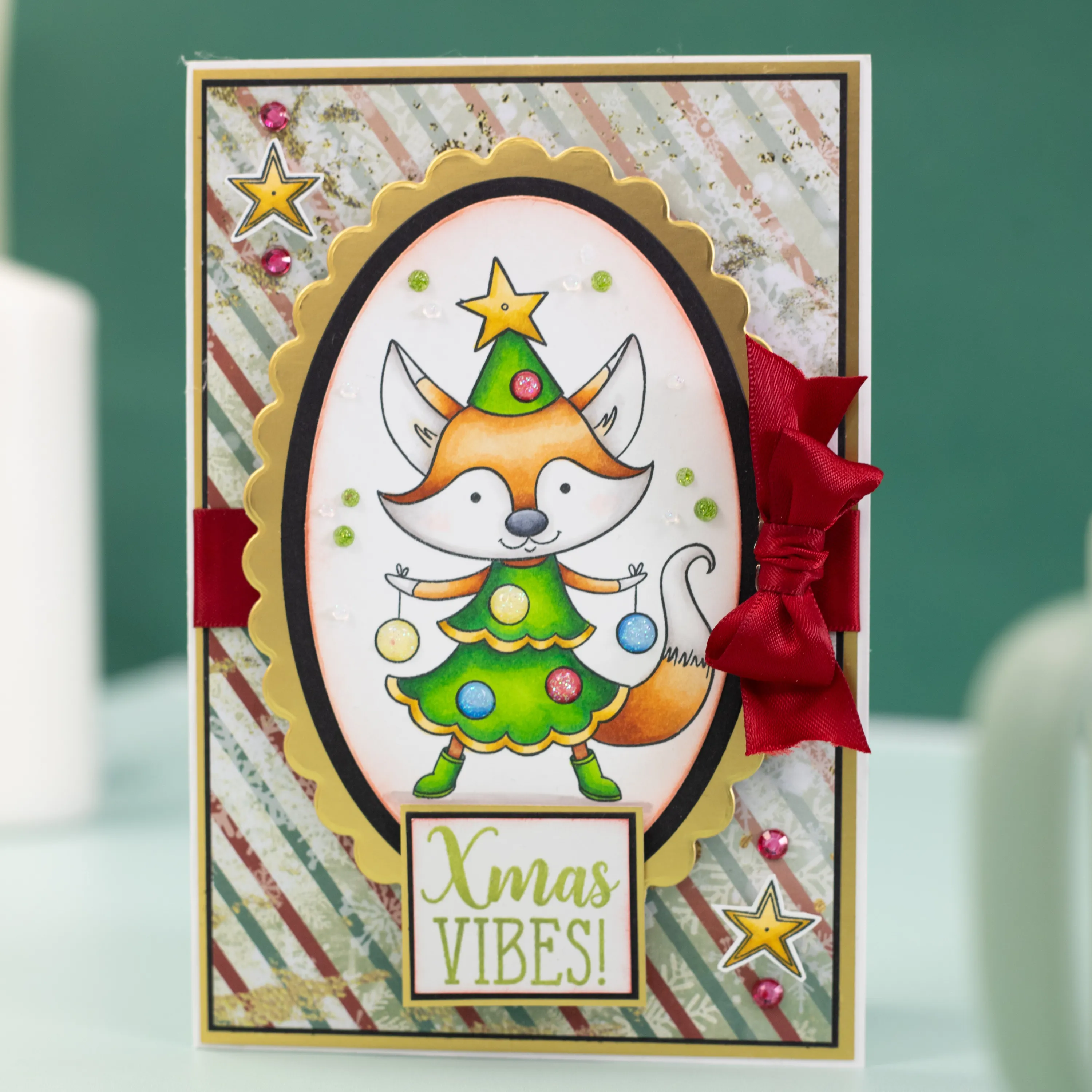 Tree-mendous Fox Clear Acrylic Stamp