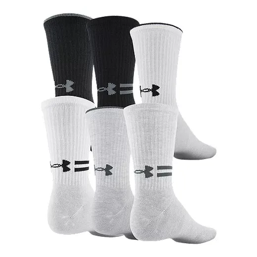 Under Armour Socks - Women's Essential Lite Lightweight Crew 6 Pack