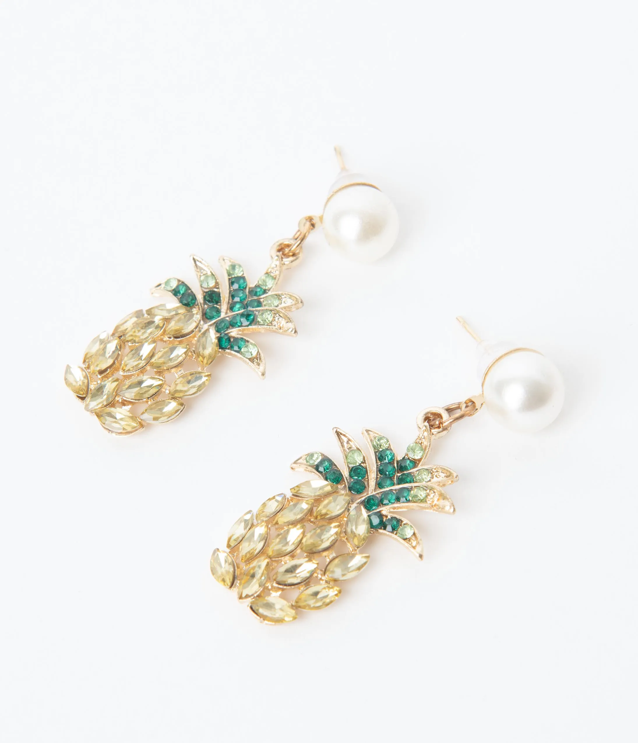 Unique Vintage Pineapple Drop Earrings