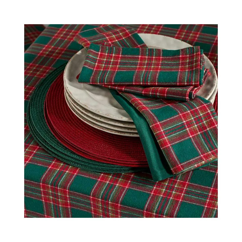 Walton & Co 230x130cm Festive Tartan Tablecloth