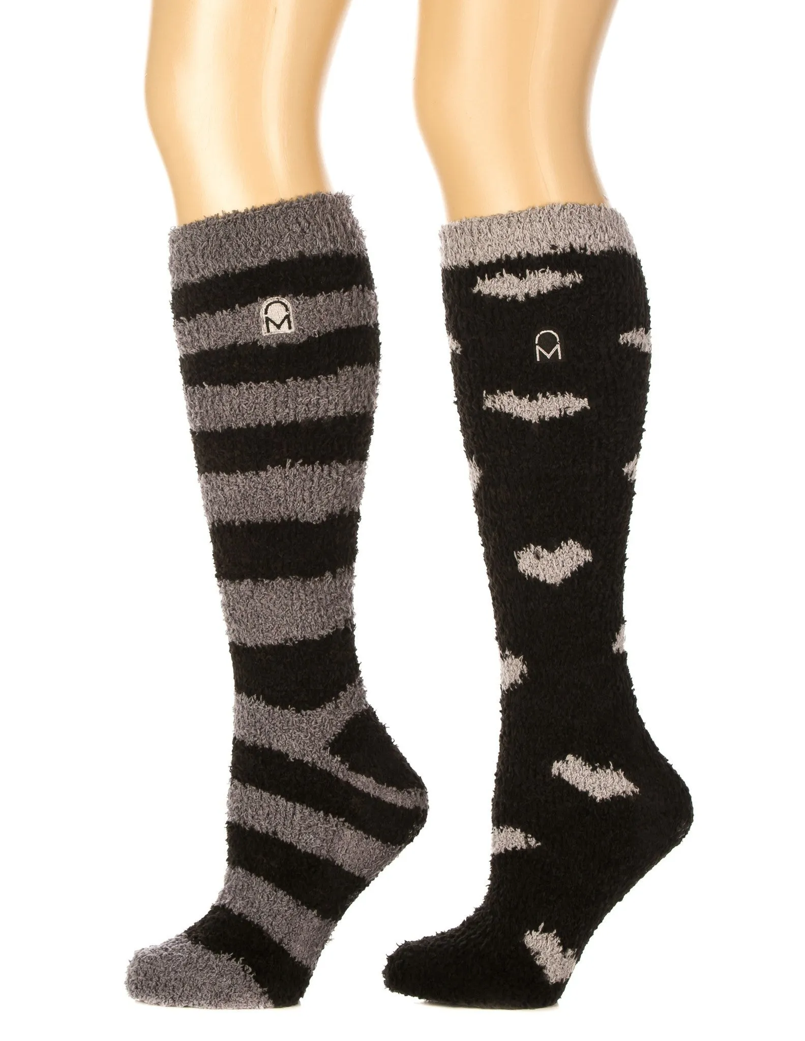 Women's (2 Pairs) Soft Anti-Skid Fuzzy Winter Knee High Socks