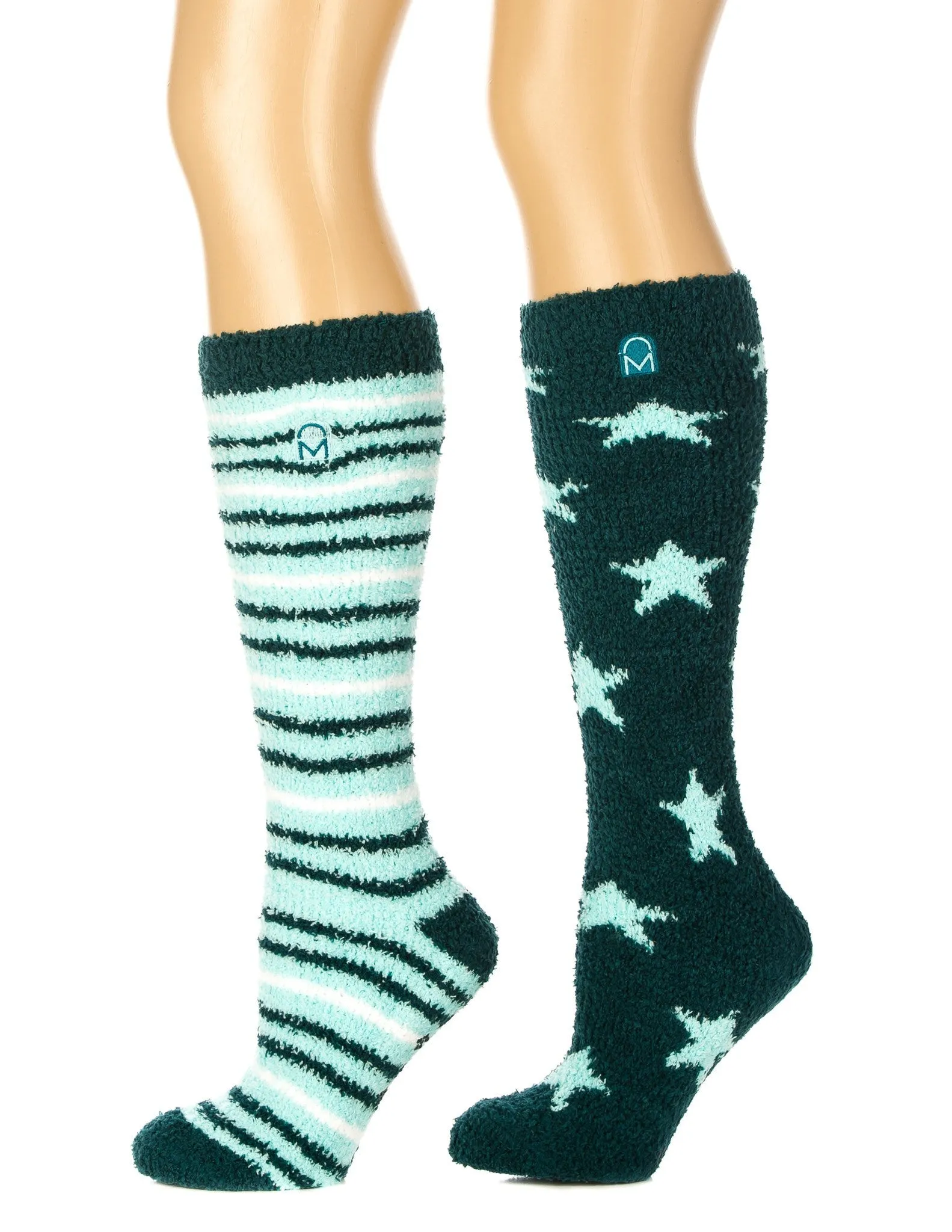 Women's (2 Pairs) Soft Anti-Skid Fuzzy Winter Knee High Socks