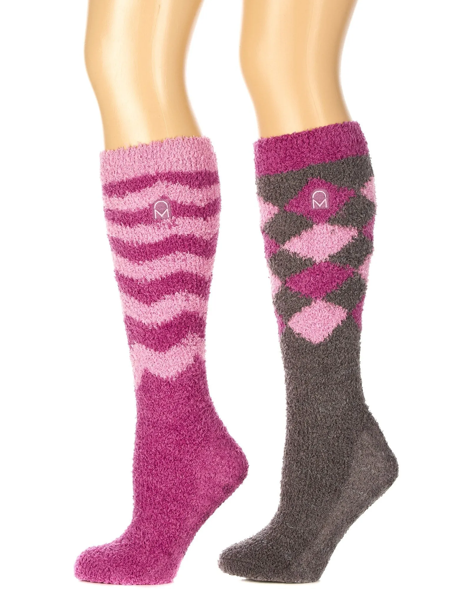 Women's (2 Pairs) Soft Anti-Skid Fuzzy Winter Knee High Socks