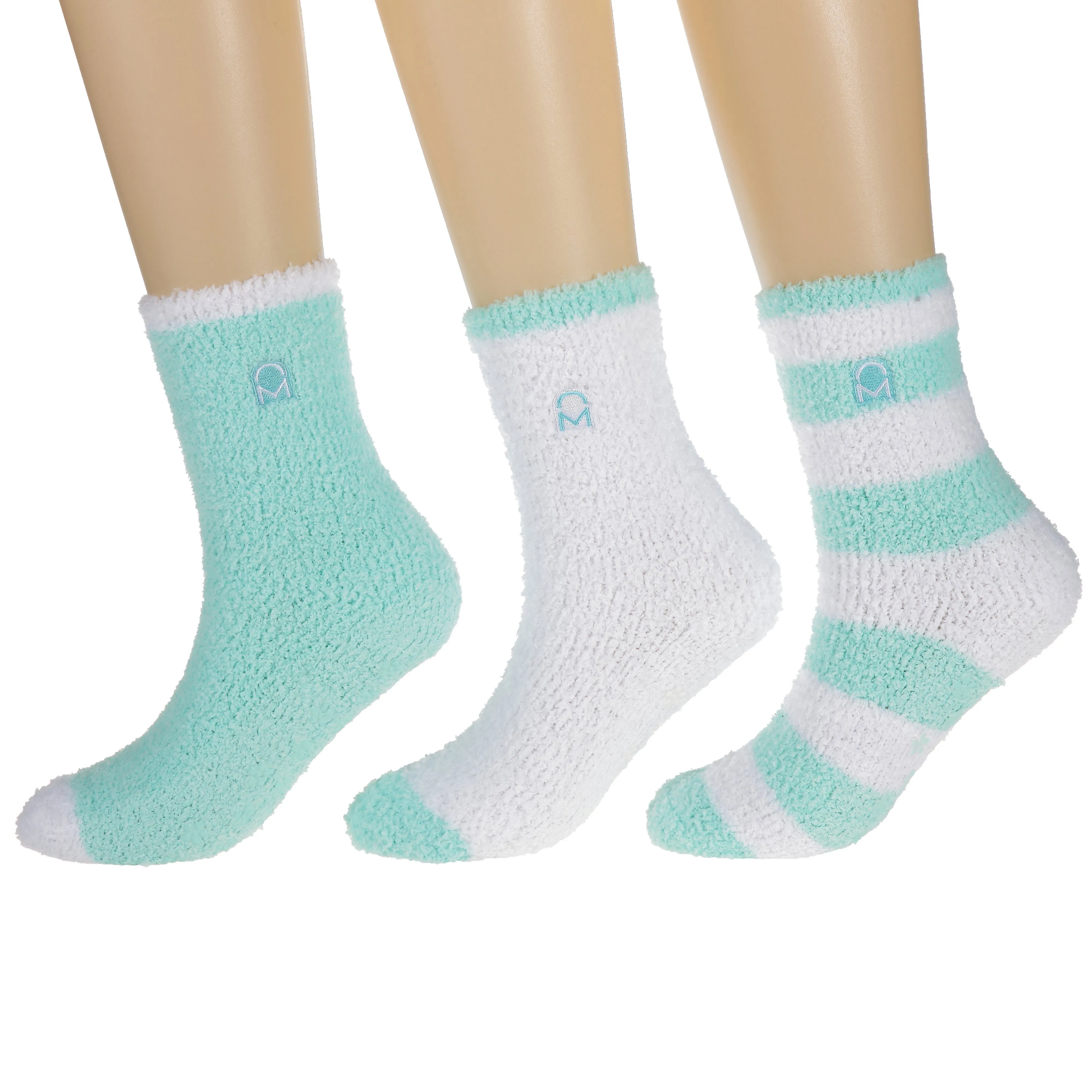 Women's (3 Pairs) Soft Anti-Skid Fuzzy Winter Crew Socks