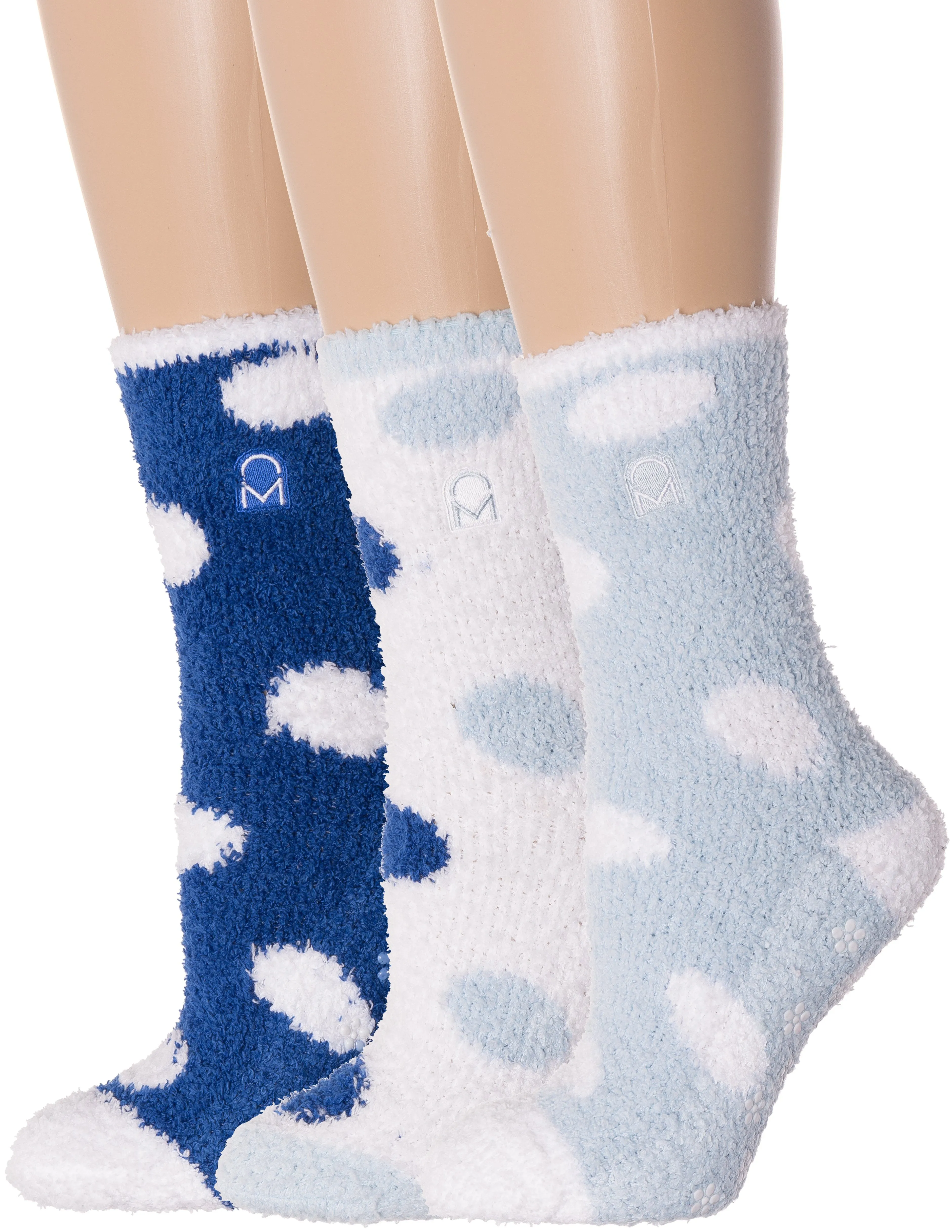 Women's (3 Pairs) Soft Anti-Skid Fuzzy Winter Crew Socks