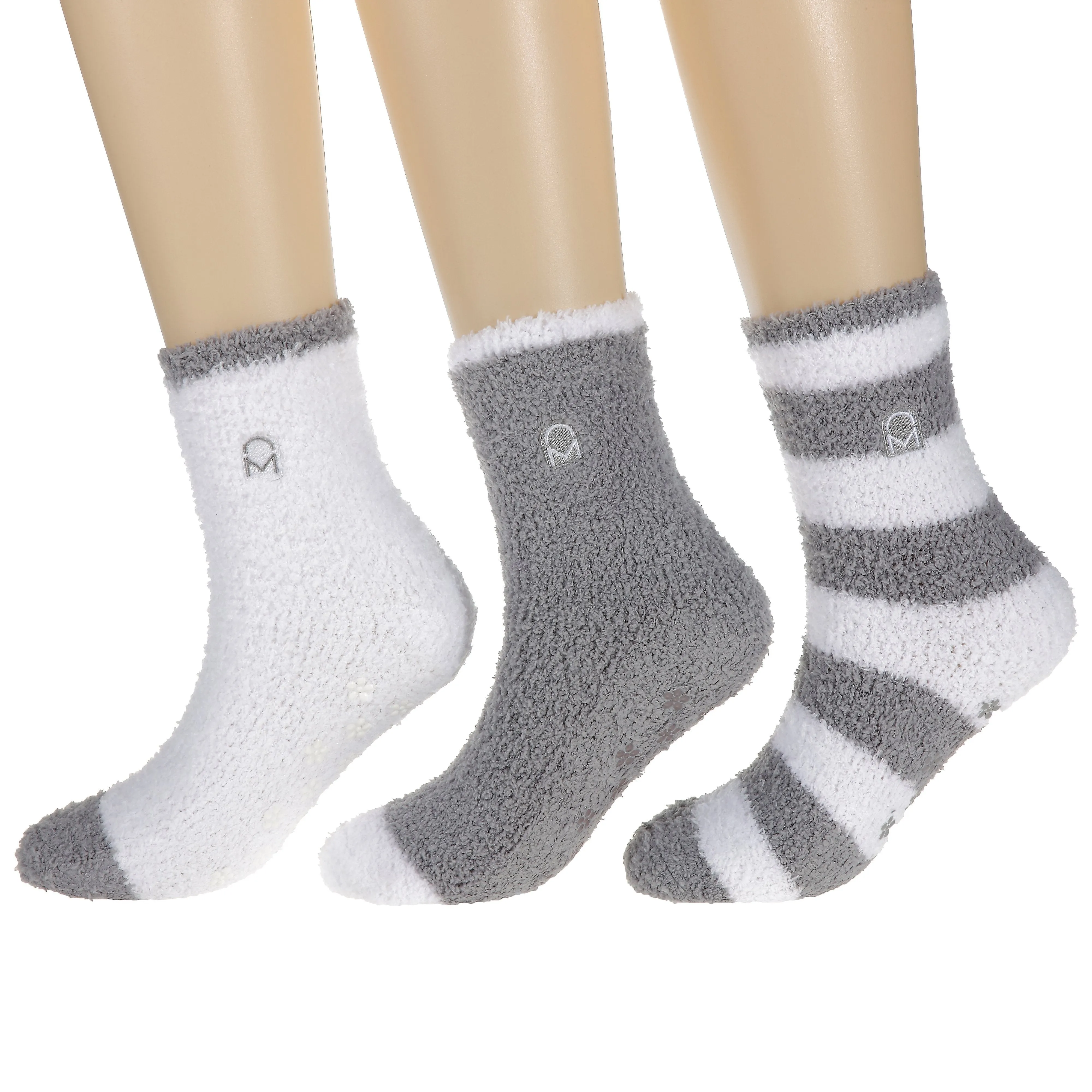 Women's (3 Pairs) Soft Anti-Skid Fuzzy Winter Crew Socks