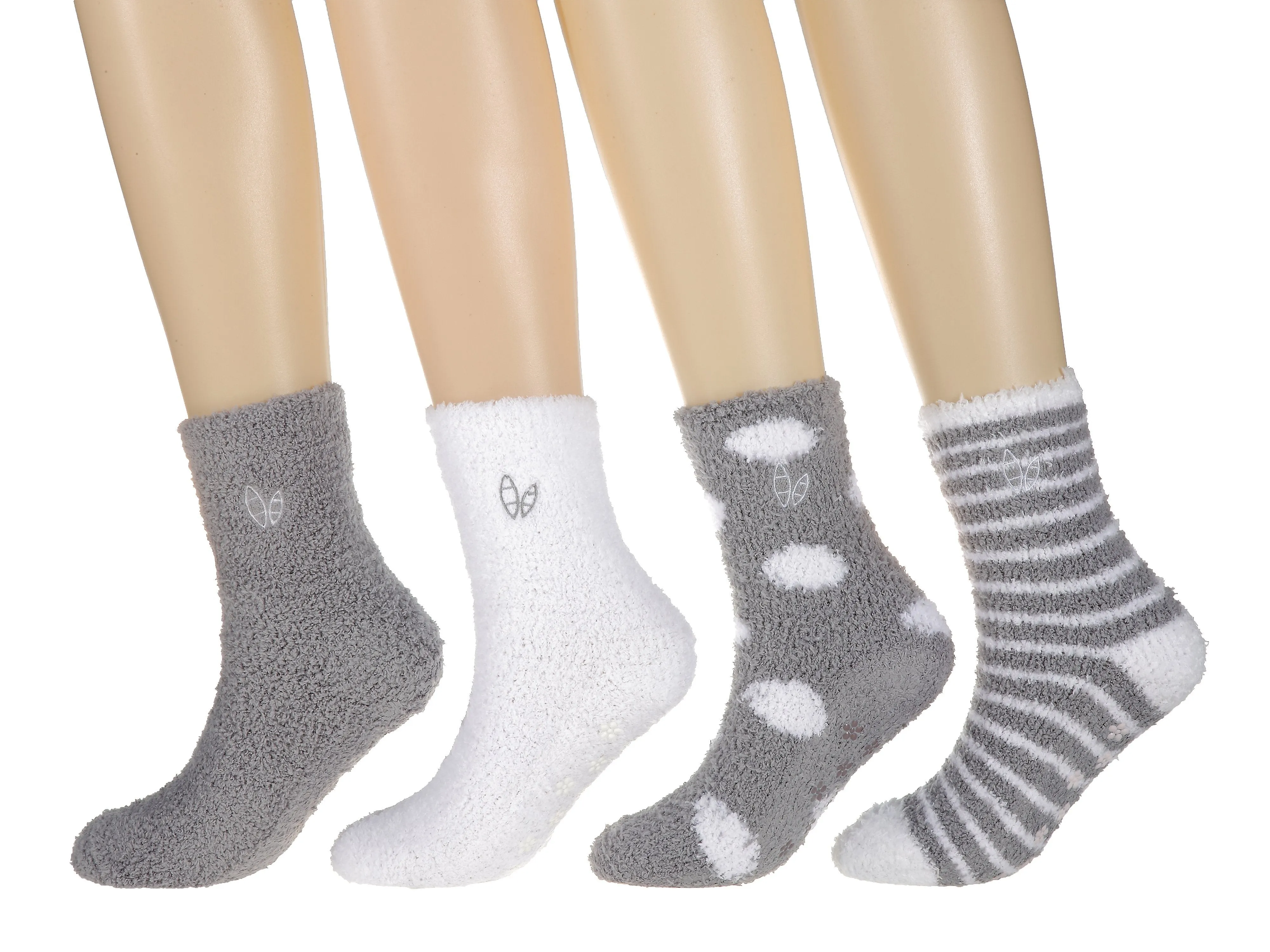 Women's (4 Pairs) Soft Anti-Skid Fuzzy Winter Crew Socks