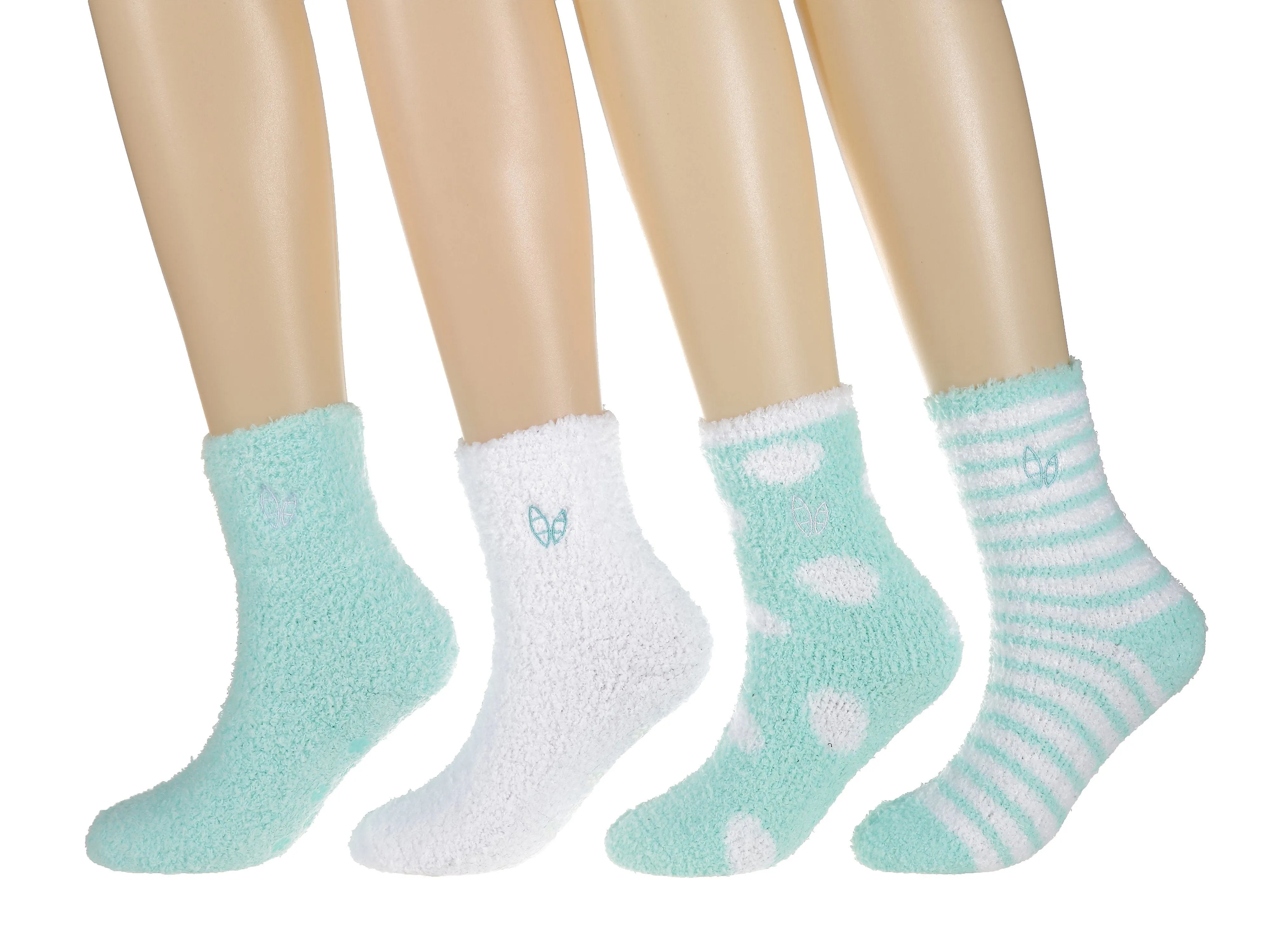 Women's (4 Pairs) Soft Anti-Skid Fuzzy Winter Crew Socks