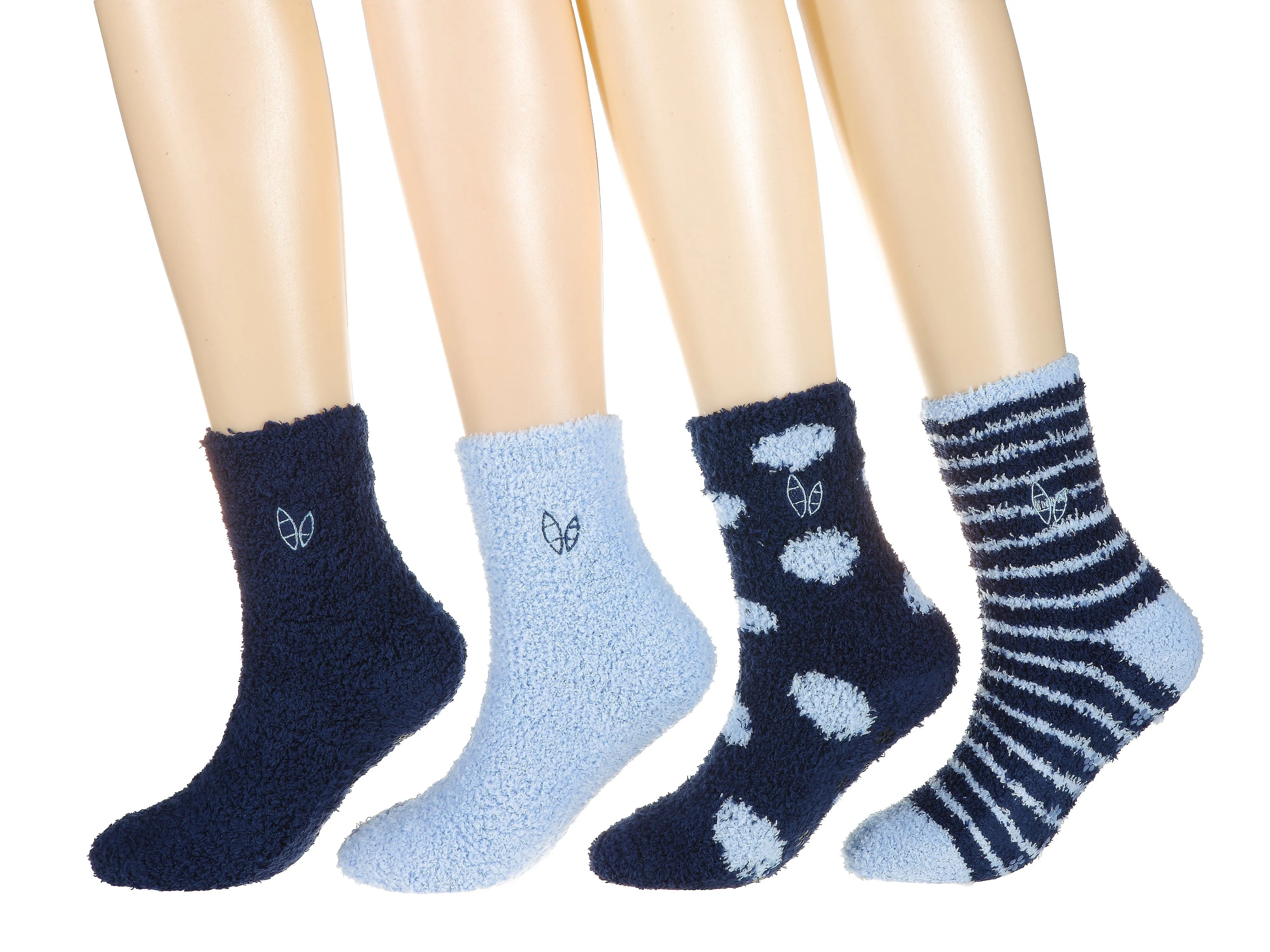 Women's (4 Pairs) Soft Anti-Skid Fuzzy Winter Crew Socks