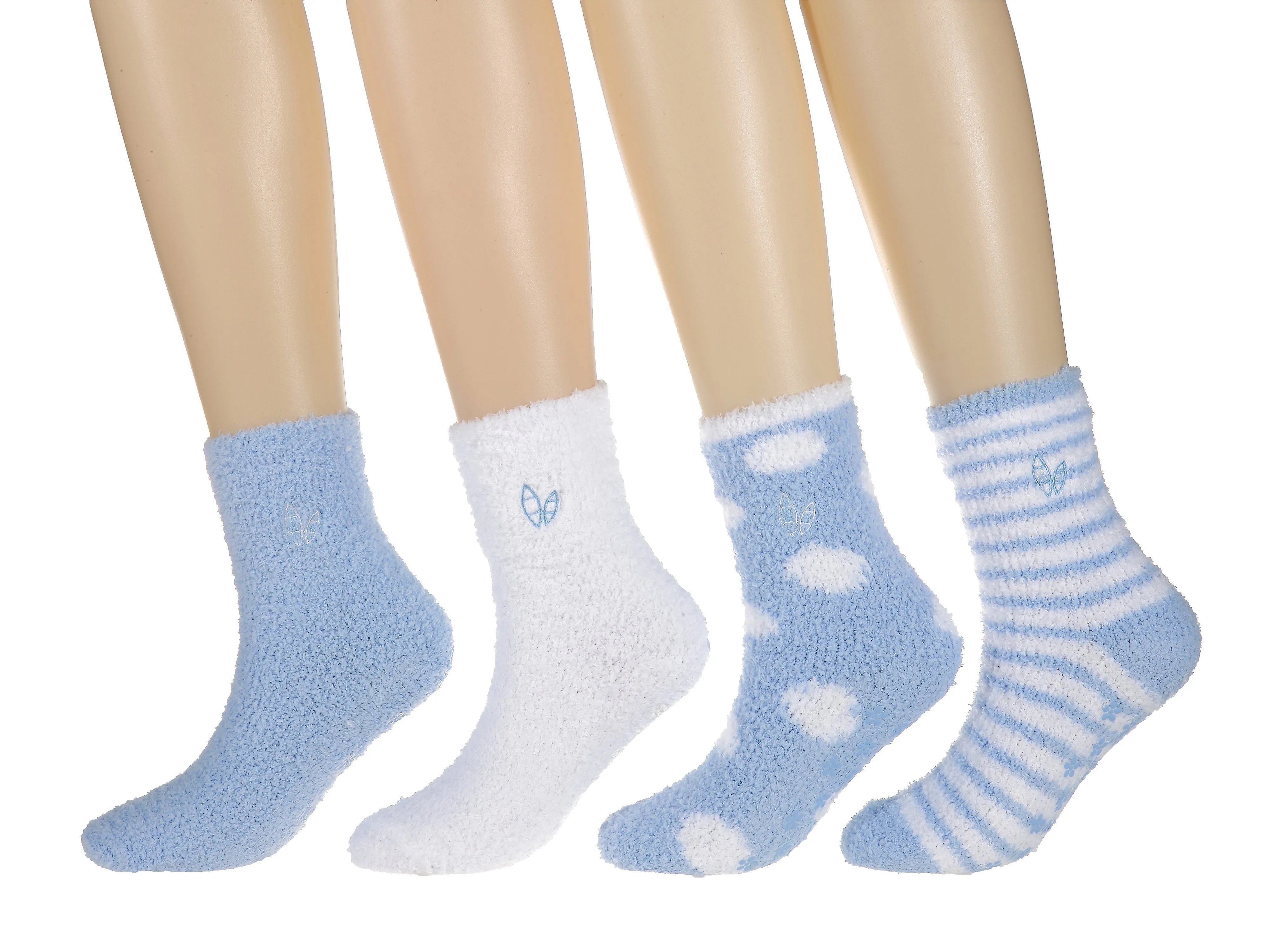 Women's (4 Pairs) Soft Anti-Skid Fuzzy Winter Crew Socks