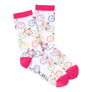 Women's Colorful Bikes Crew Socks ^