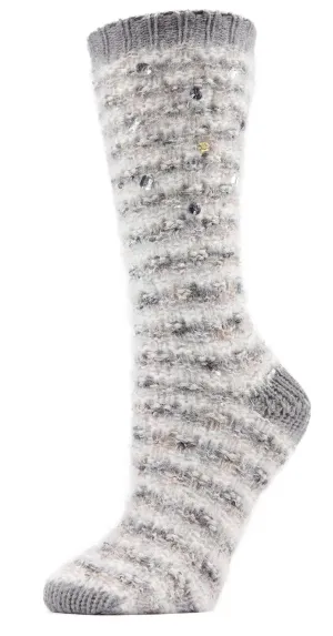 Women's Jeweled Knit Crew Sock