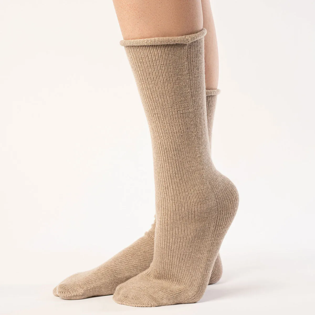 Women's Knit Socks Merino Creamy Beige