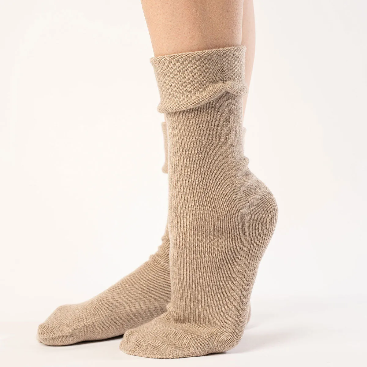 Women's Knit Socks Merino Creamy Beige