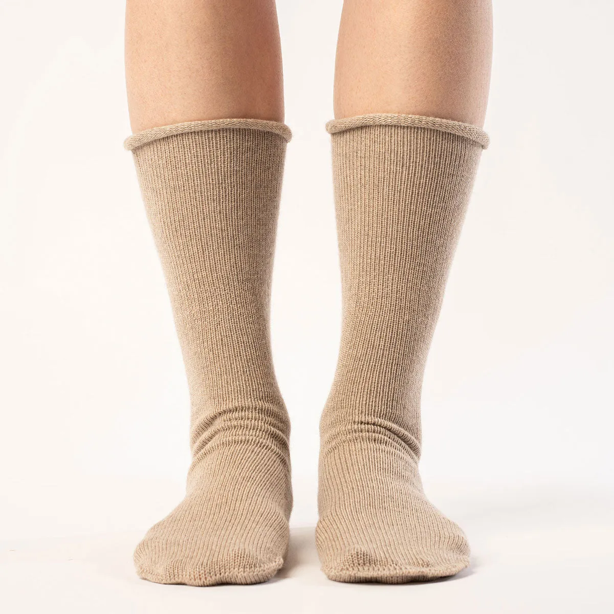 Women's Knit Socks Merino Creamy Beige