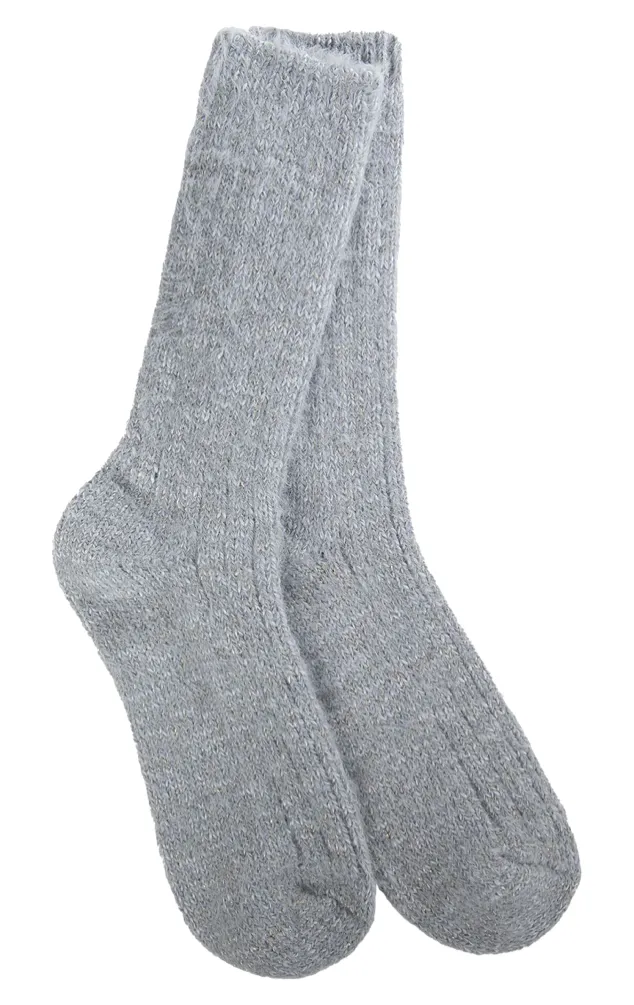 Women's Rag Feather Crew Sock -Smokey R